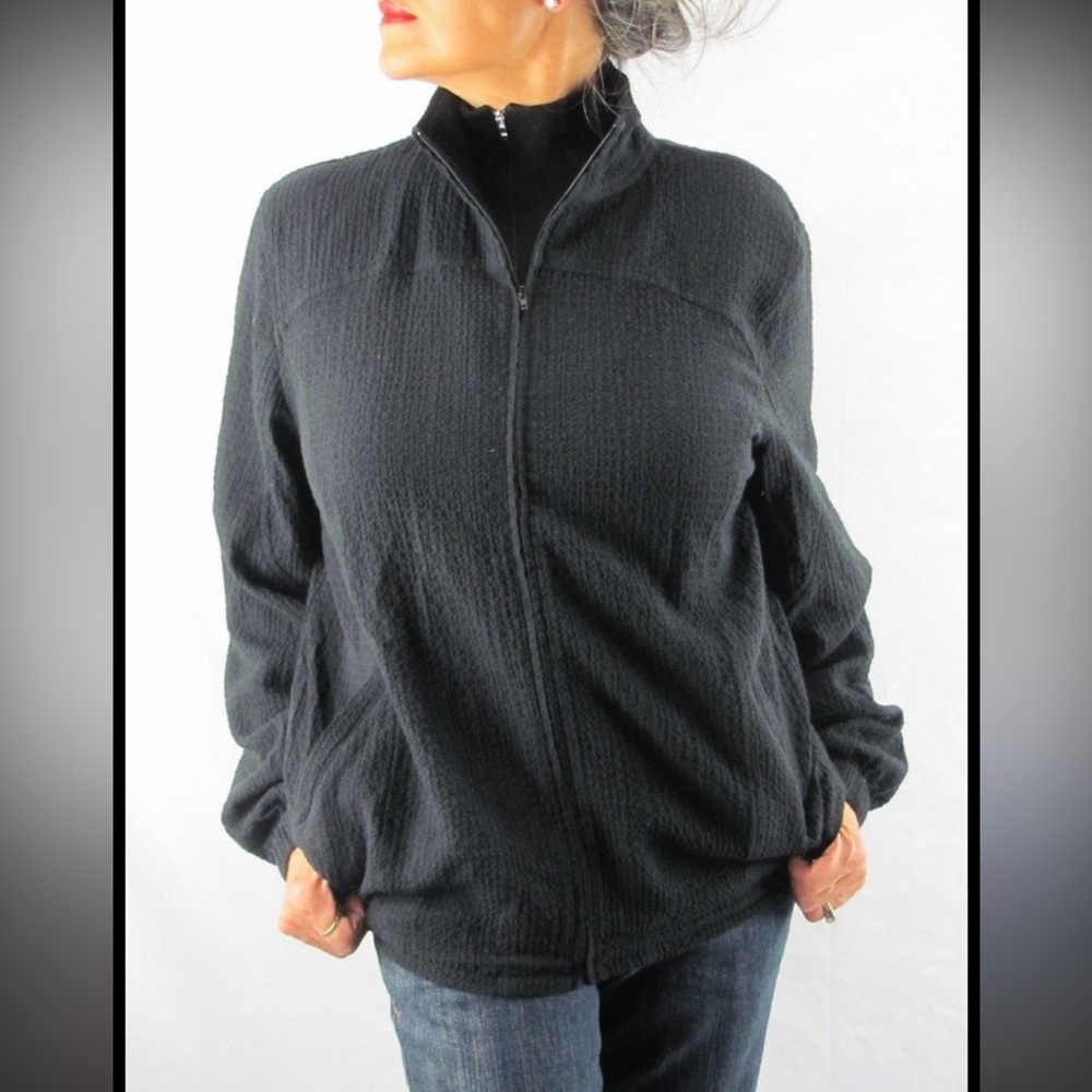 ORVIS Women’s M Black Full Zip Lightweight Cinchable Waist Shirt Jacket in EUC